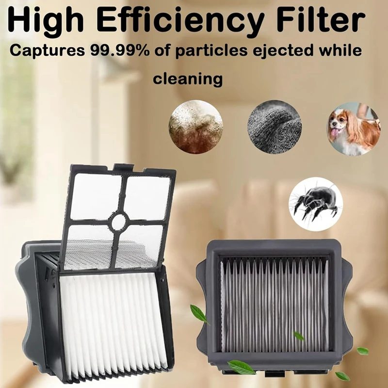 بكرات فرشاة بديلة ومرشحات HEPA للمكنسة الكهربائية اللاسلكية Tineco Floor ONE S5/Floor One S5 Pro 2