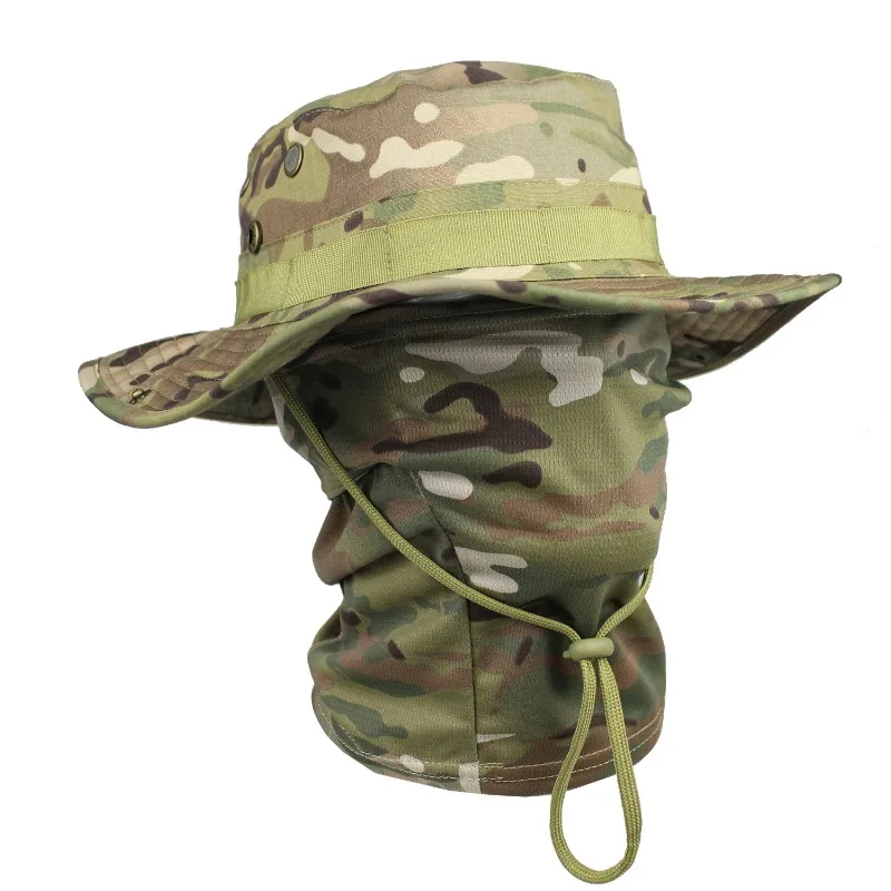 الصيف تسلق الجبال التدريب الشمس التظليل قبعة مستديرة الحواف في الهواء الطلق قبعة الصيد قبعة قناع قطعتين مجموعة