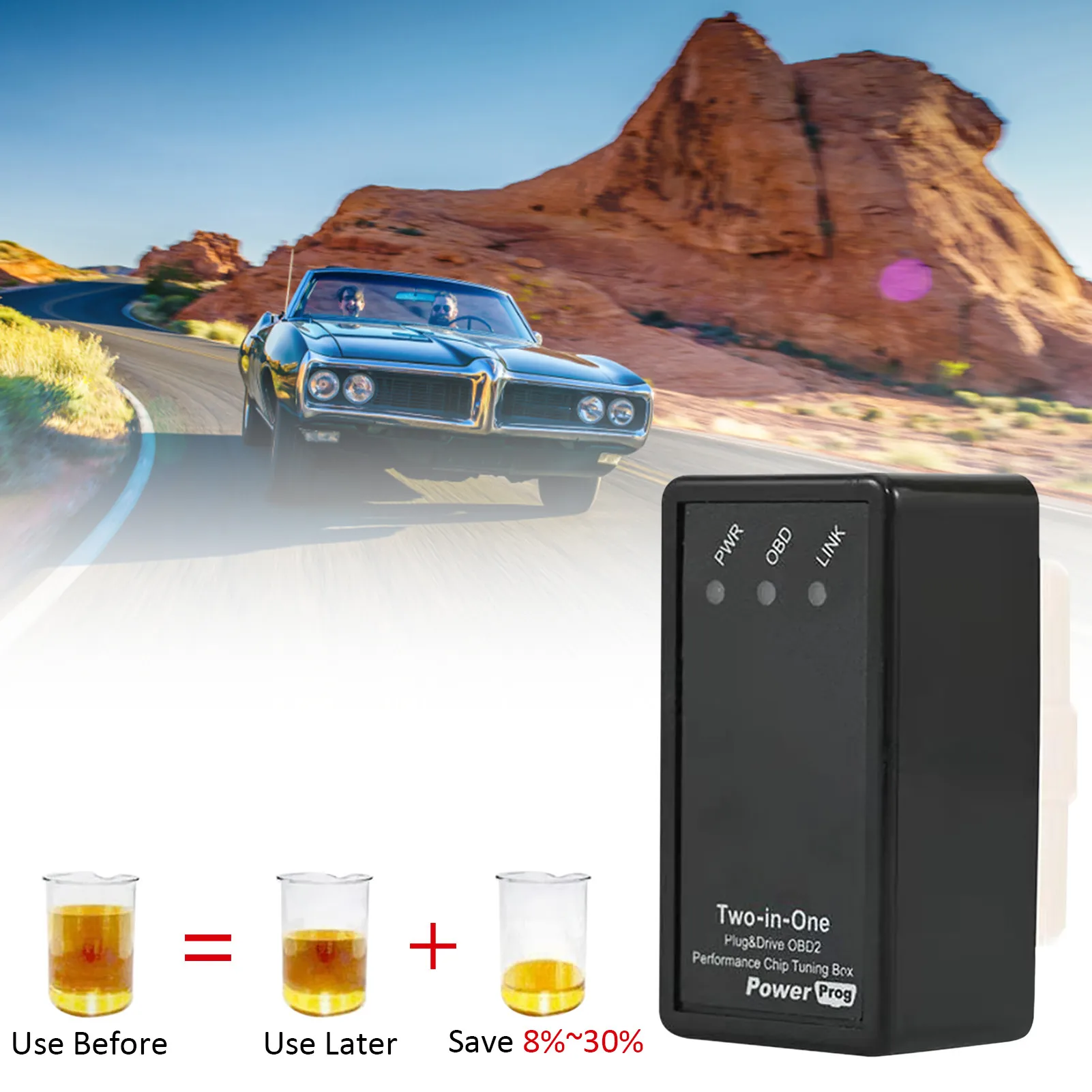 موفر الوقود ايكو OBD2 الأداء رقاقة ضبط صندوق أكثر قوة عزم الدوران نيترو OBD 2 ايكو البنزين الديزل بترو توفير سيارة موفر الوقود