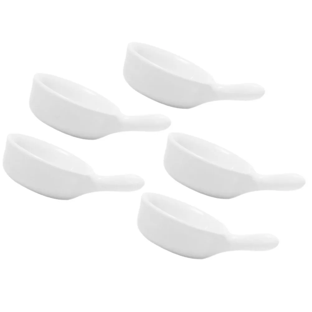 5Pcs Condiment Bowl Set Ceramic Dipping Bowls for Soy Sauce Ketchup Mustard Oil Vinegar Appetizer Dessert Fruit Serving Small