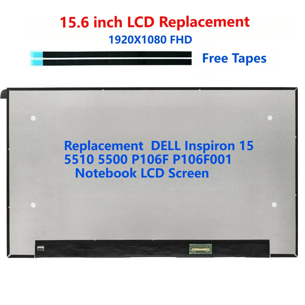 Replacement  DELL Inspiron 15 5510 5500 P106F P106F001  Notebook LCD Screen