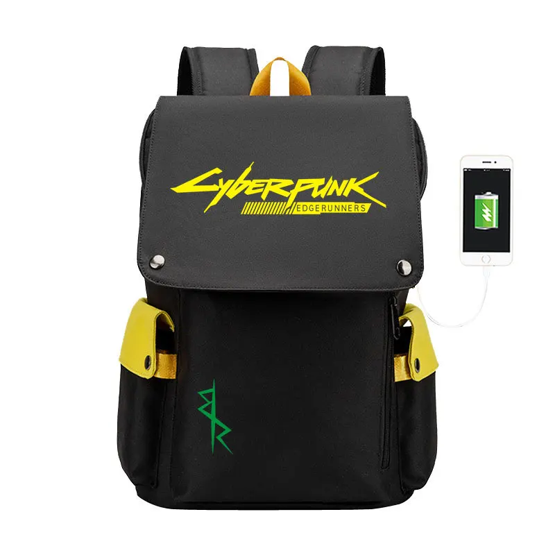 2024 Nuovo zaino Cyberpunk Edge walkers coassurato la borsa da studente circostante Luci Backpack