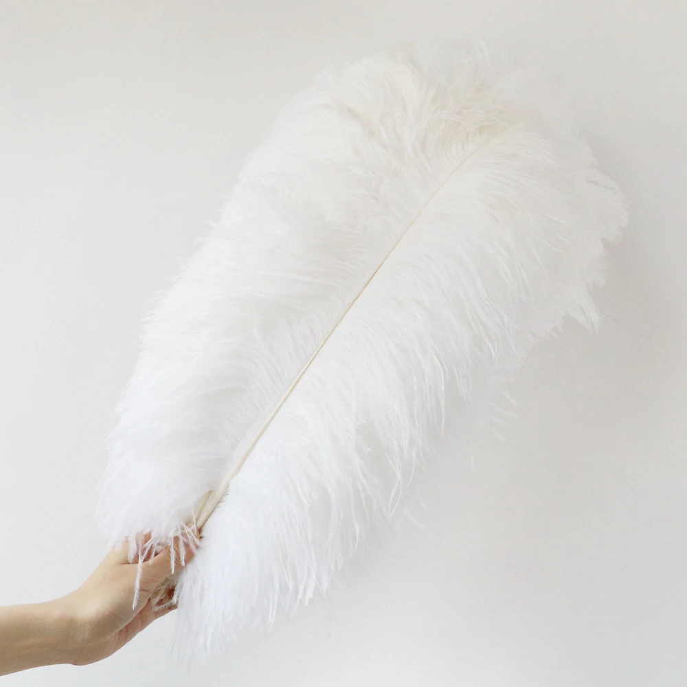 

10Pcs Large White Ostrich Feather 40-65CM Fluffy Plumes for DIY Crafts Wedding Table Centerpieces Home Decoration Accessories