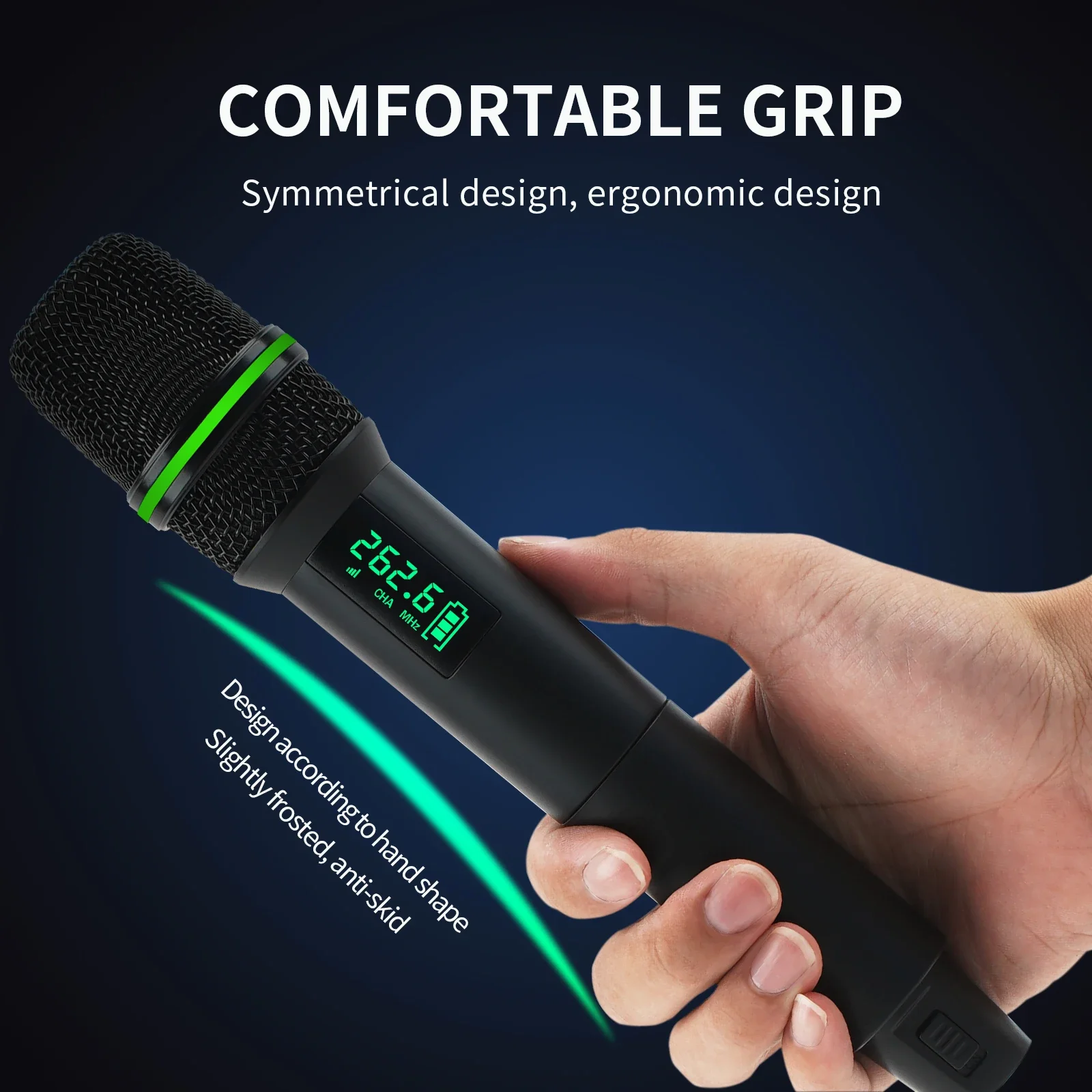 XTUGA V777 VHF Microfono dinamico wireless professionale Modulazione automatica della frequenza per conferenze karaoke in chiesa sul palco