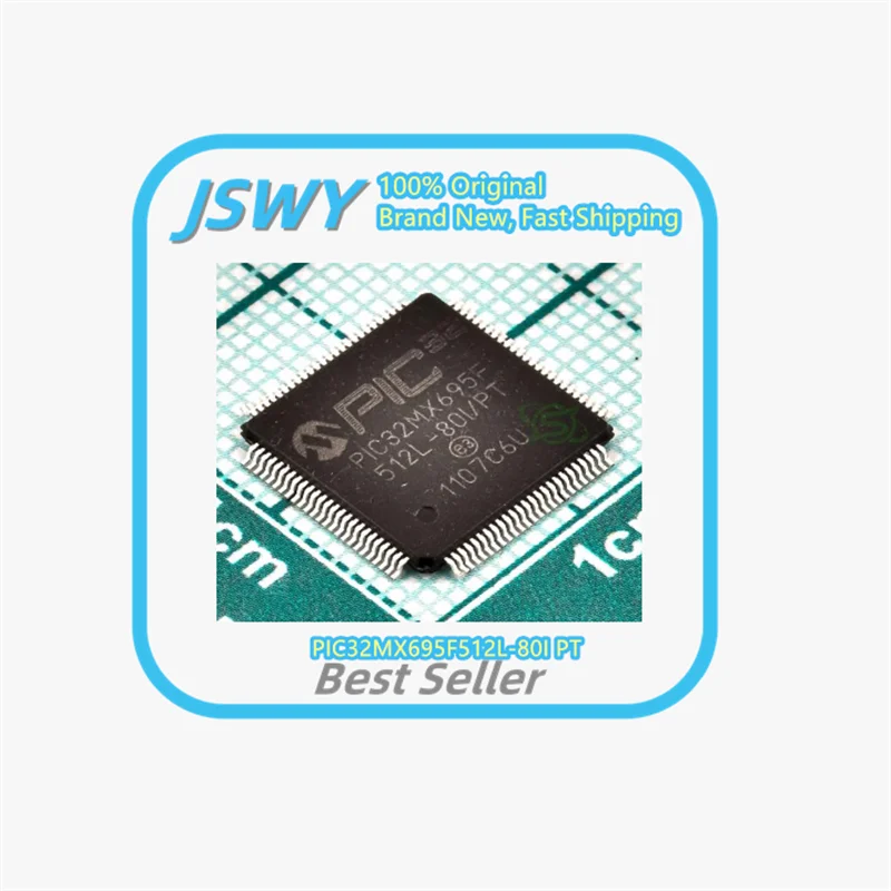 (1/5 Item) Microchip PIC32MX695F512L-80I/PT TQFP100 32-bit Microcontroller Processor MCU Brand New Original