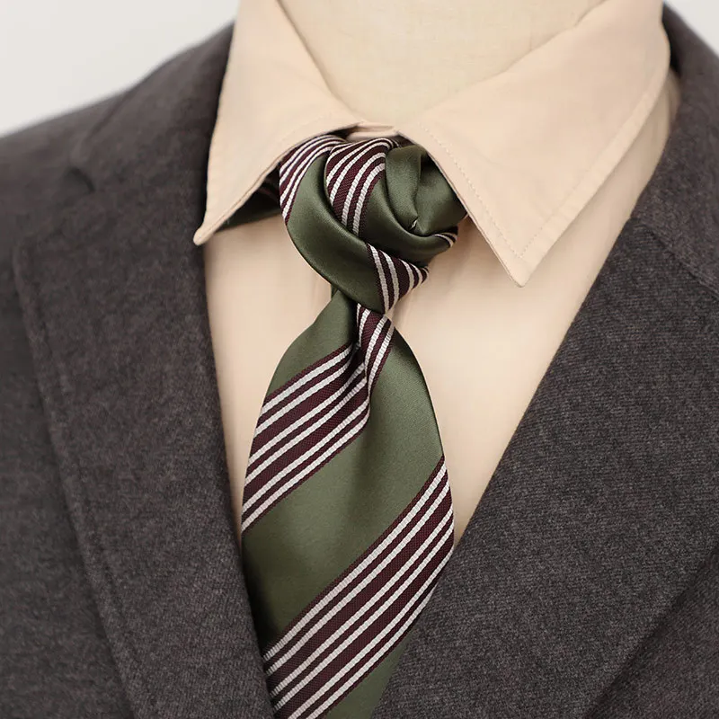 Lente Groen Gentlemanly Heren Koreaanse Versie Formele 8Cm Stropdas Pak Accessoires Met De Hand Bedrukte Stijl