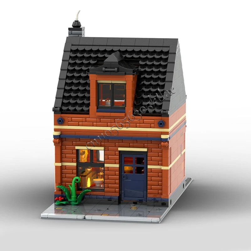 1012 pièces scène de rue de ville la maison du travailleur MOC personnaliser bloc de construction modulaire technologie créative bricolage assemblage jouet cadeau