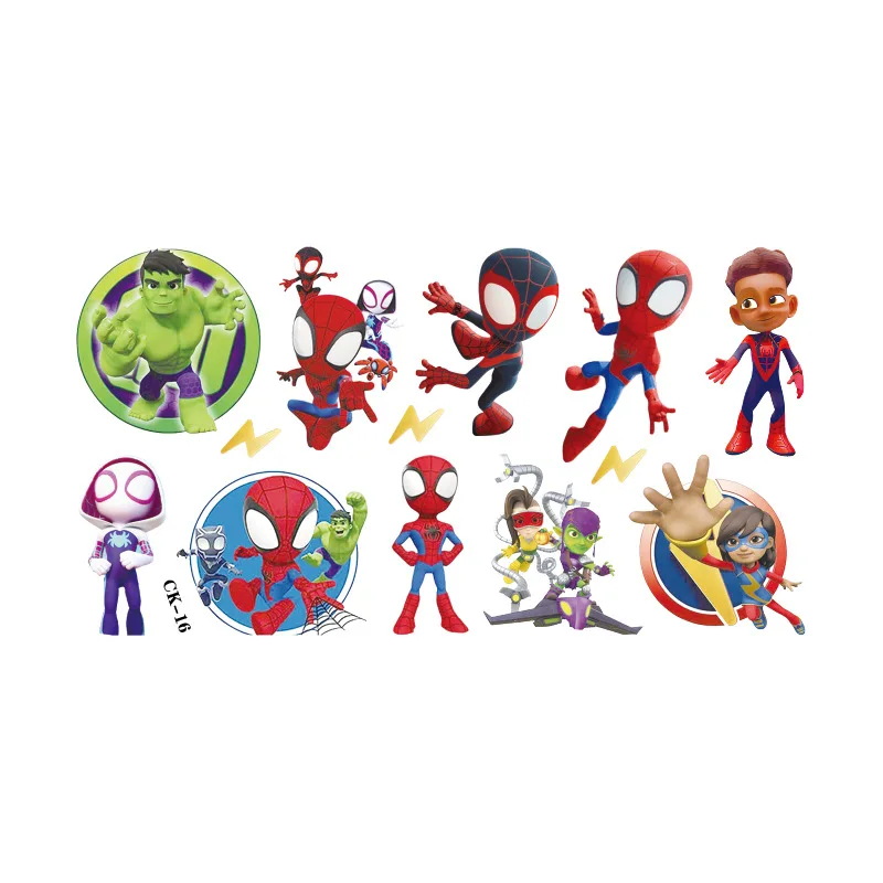 1Pcs Spidey And His Amazing Friends Tattoo Stickers Cartoon Children's Temporary Tattoos Kids Girl Art Tattoos Birthday Gift