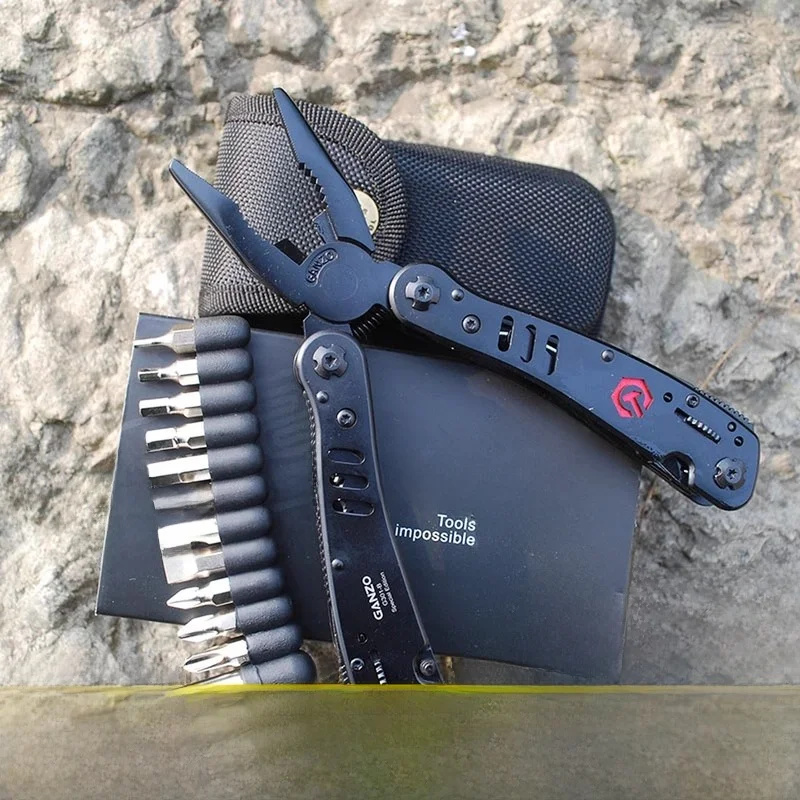Ferramenta Multifuncional Ganzo G301B para Atividades ao Ar Livre, Faca Portátil para Camping, Conjunto de Alicates e Chaves ...