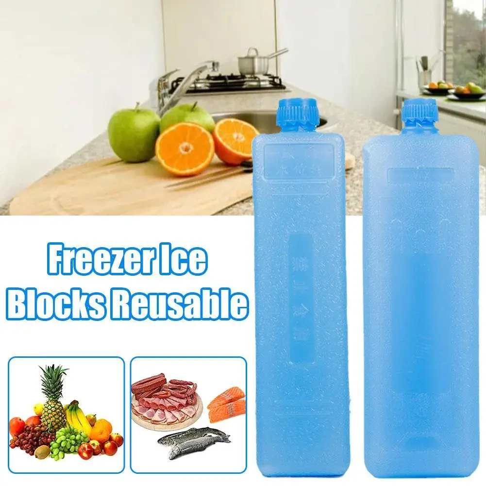 Plastic Gel Freezer Ice Blocks For Picnic Travel Lunch Reusable Cooler Pack Bag Fresh Food Storage Water Injection Box