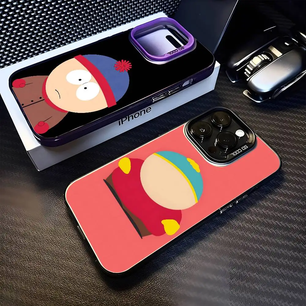

Funny S-South-P-Park Phone Case For iPhone 16,15,14,13,12,11,Mini,Pro,MAX Purple Matte Shockproof Cover