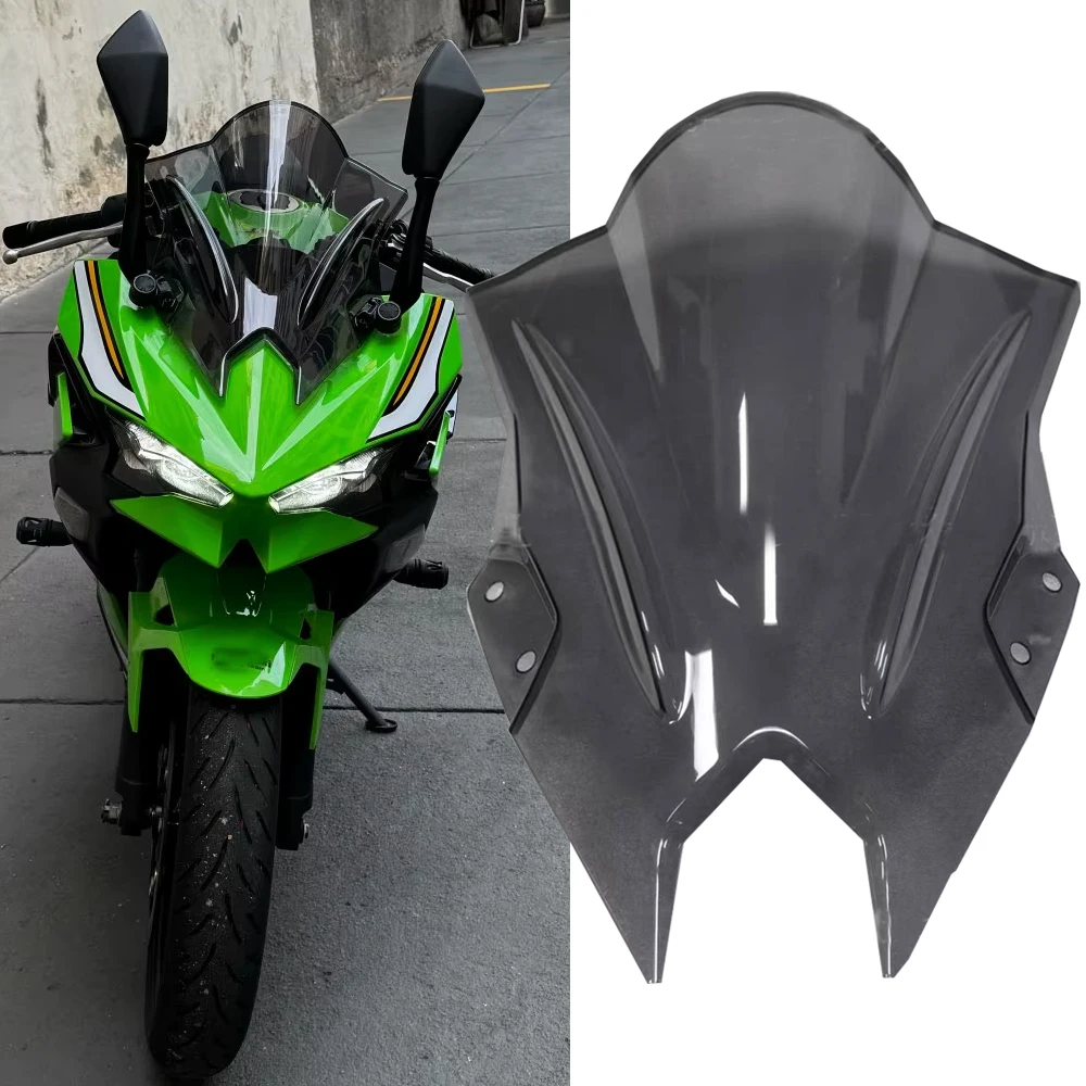 Für Kawasaki Ninja 500 SE Windschutzscheibe Windschutz Double Bubble Screen Windabweiser Verkleidung 2024 2025 NINJA 500 Zubehör Moto