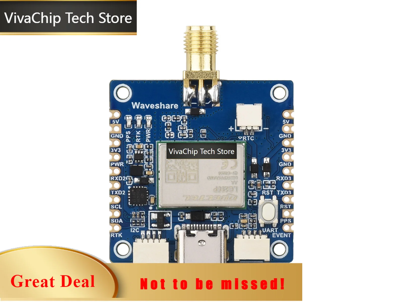 VivaCTLG290P Multi-Band RTK GNSS Module, L1/L2/L5/E6, Centimeter Precision, for Raspberry Pi Arduino Robot Drone