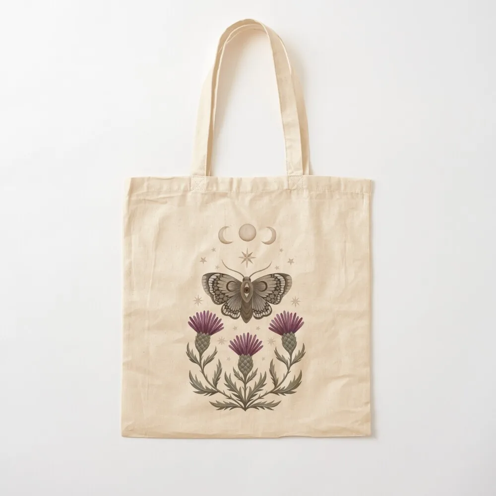 Thistle and moth Tote Bag Shopping bags shopping bag logo Canvas Tote Bag