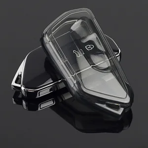 Wenn weicher TPU -Schlüssel für VW, Schlüsselbund -Deckelzubehör, Golf 8 ID4, CUPRA Ehemaliger, Tarraco Mk7 GTI MK8, Skoda Octavia 4, Sitz Leon Mk4 8 Hauptverkäufe Chaves Sitz CUPRA - №3