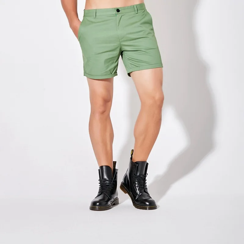 

For 2025 Summer High Quality 100%Cotton Breathe Men Casual Elastic Waist Men Quick Dry Fitness Jogging Beach Shorts