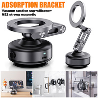 Electric Vacuum Magnetic Suction Car Phone Holder Suction Cup Folding Universal Navigation Stand Bracket for Phone Xiaomi