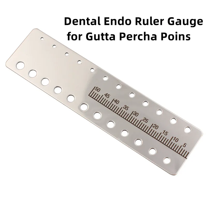 Dental Endo Ruler Gauge for Gutta Percha Poins Dentist Calibrating Ruler Endo Measuring Calibration Instruments Dentistry