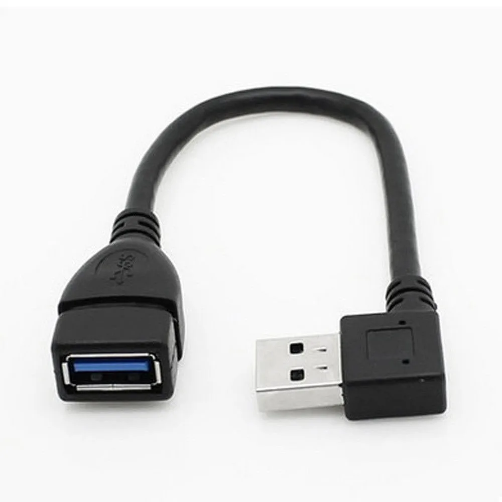 كابل تمديد زاوية USB ، سلك محول من الذكور إلى الإناث ، بيانات 90 درجة ، اليسار واليمين