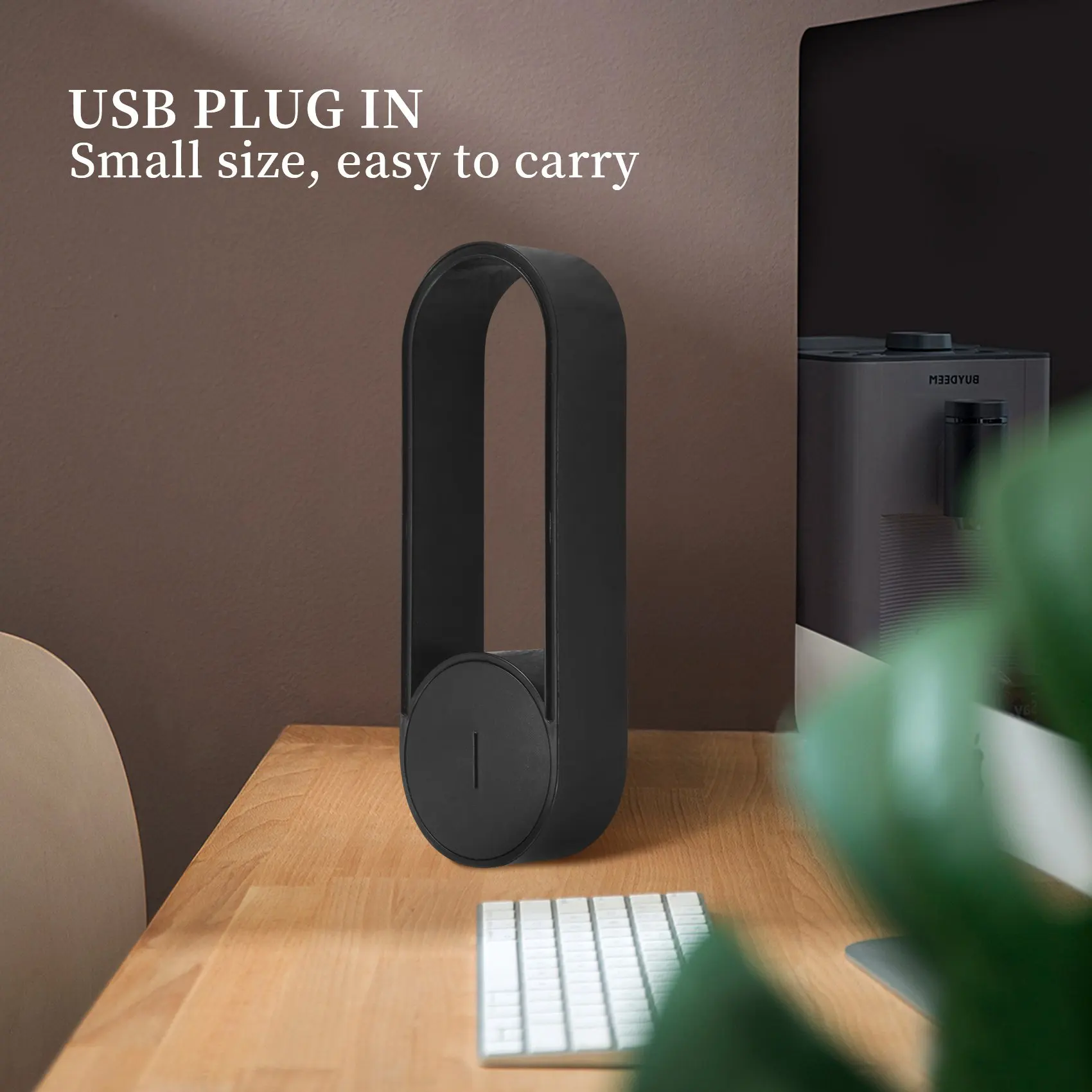 20-miljoen negatieve ionenreiniger Mini draagbare huishoudelijke ionisator USB plug-in auto-luchtreiniger voor gebied 31 ㎡ -40 ㎡   Zwart