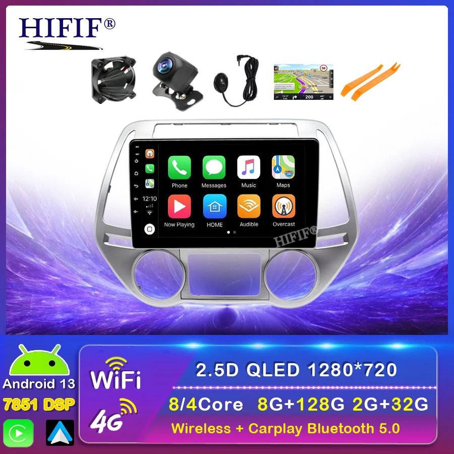 

For Hyundai I20 2010 2012 2013 2014 Android Car Radio QLED DSP 1280*720 Multimedia Video Player GPS Navi Stereo DVD HU