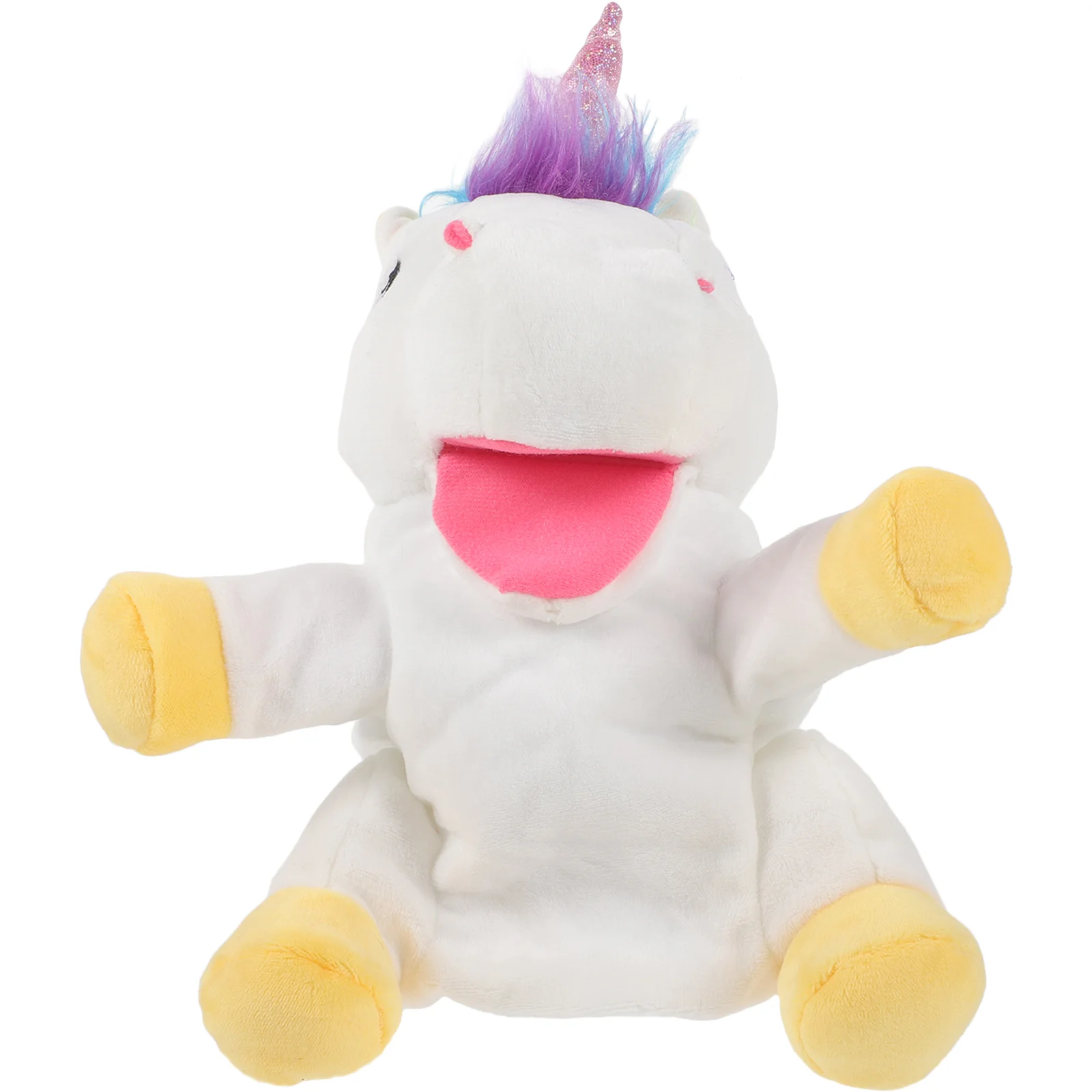 Marioneta de mano de unicornio y conejo, juguetes para bebés y niños pequeños, marionetas de dedo, narración de cuentos de algodón