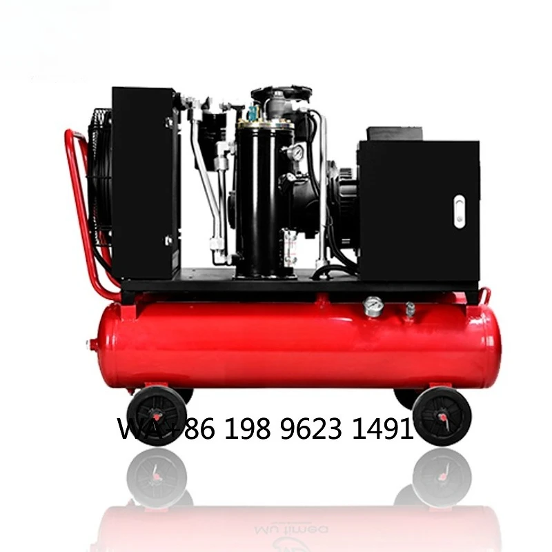

7.5KW 380V Twin Tank Portable Permanent Magnet VFD Air Compressor Lubricated Motor For Industrial Working