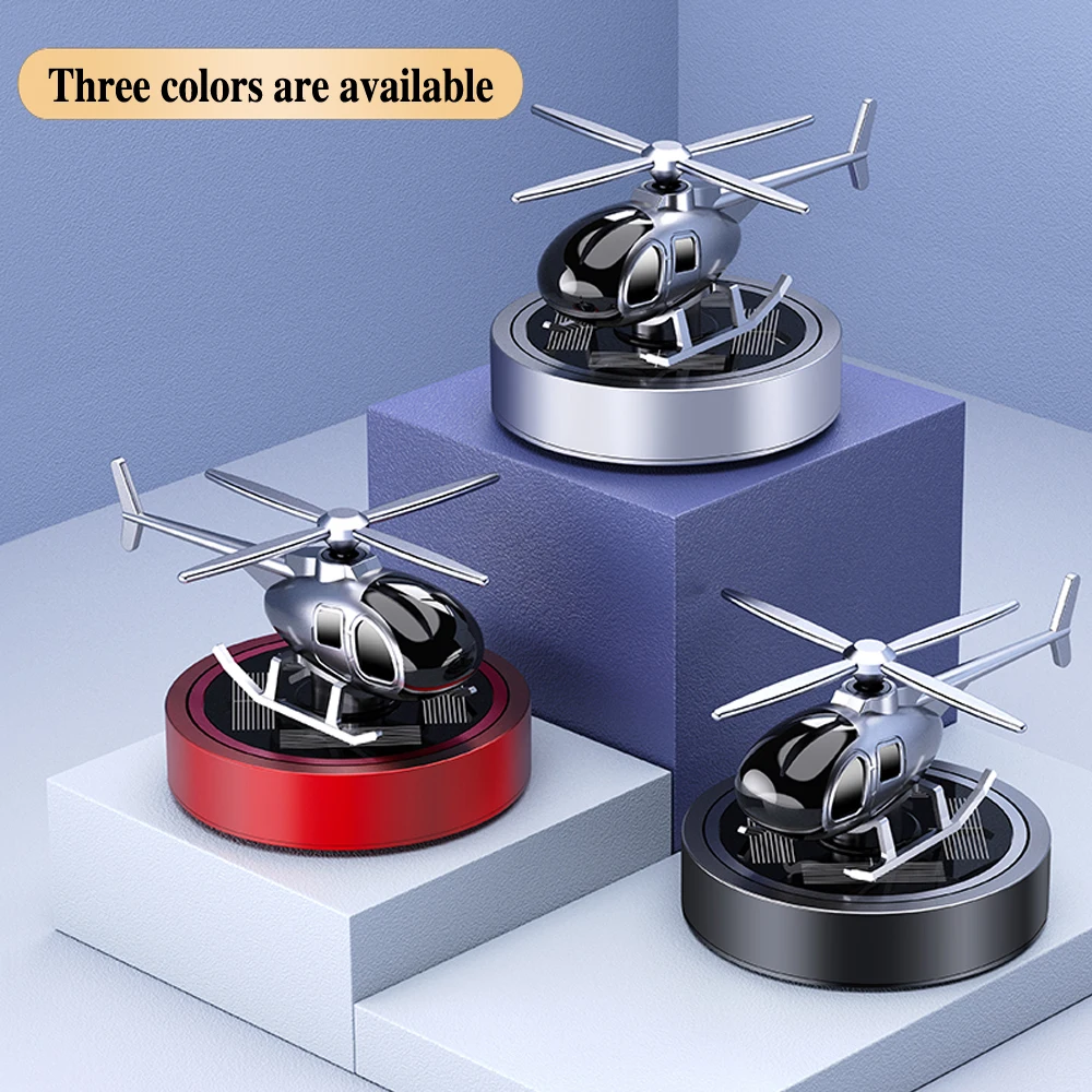 Car Air Freshener Solar Helicopter Modeling Automobile Perfume Car Interior Accessories Propeller Rotating Auto Perfume Diffuser