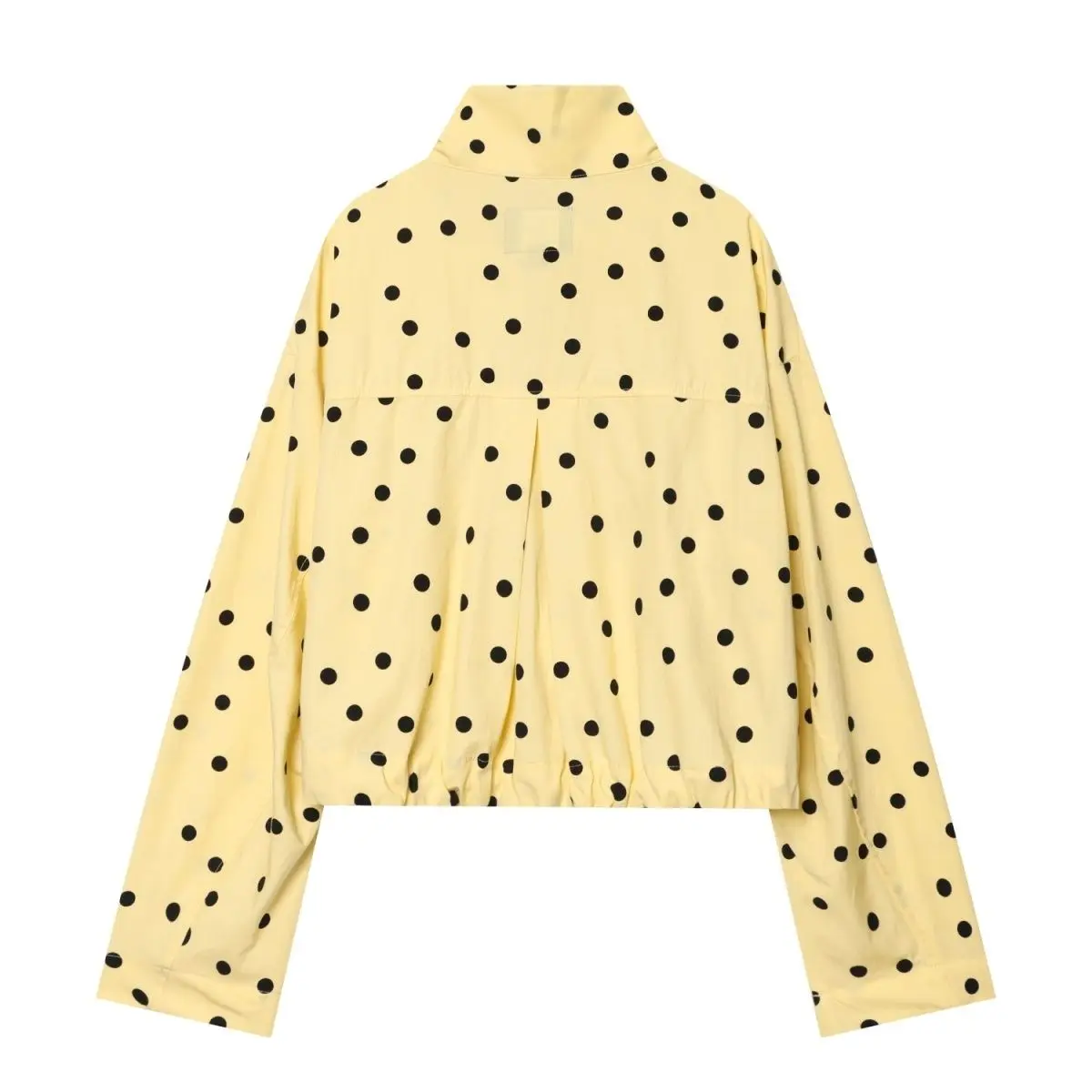 2026 Summer New Women's Commuter Style Fashion Versatile Pleated Polka Dot Stand-up Collar Jacket Balloon Version Shorts