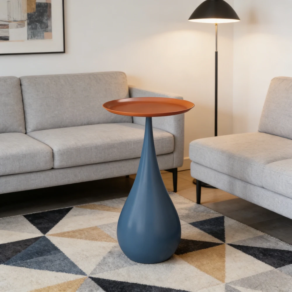 

Современный металлический приставной столик, круглый кофейный столик, журнальный столик для гостиной, чайный столик, центральный столик для гостиной