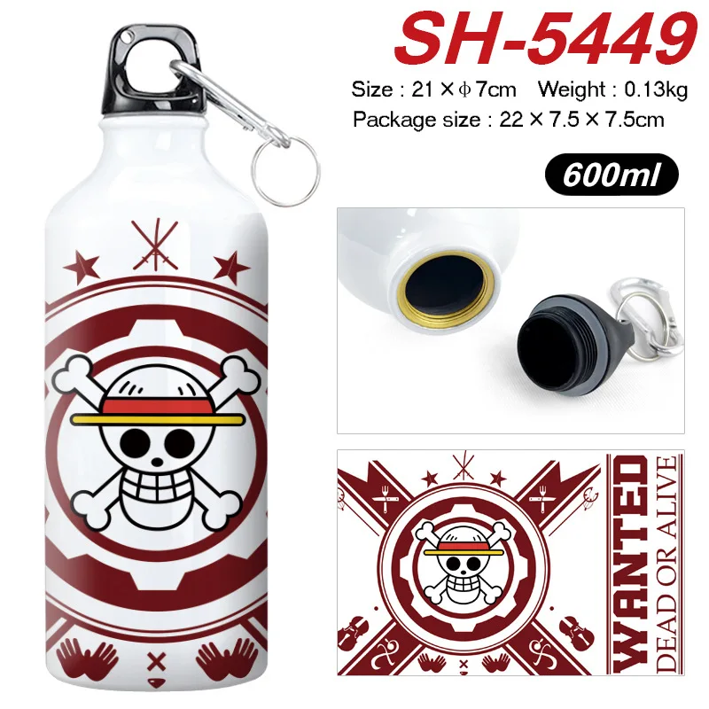 

One Piece Creative Peripheral Sports Kettle Cup Aluminum Kettle Cups One Piece Cartoon Anime Outdoor Kettle Cup Daily Necessitie