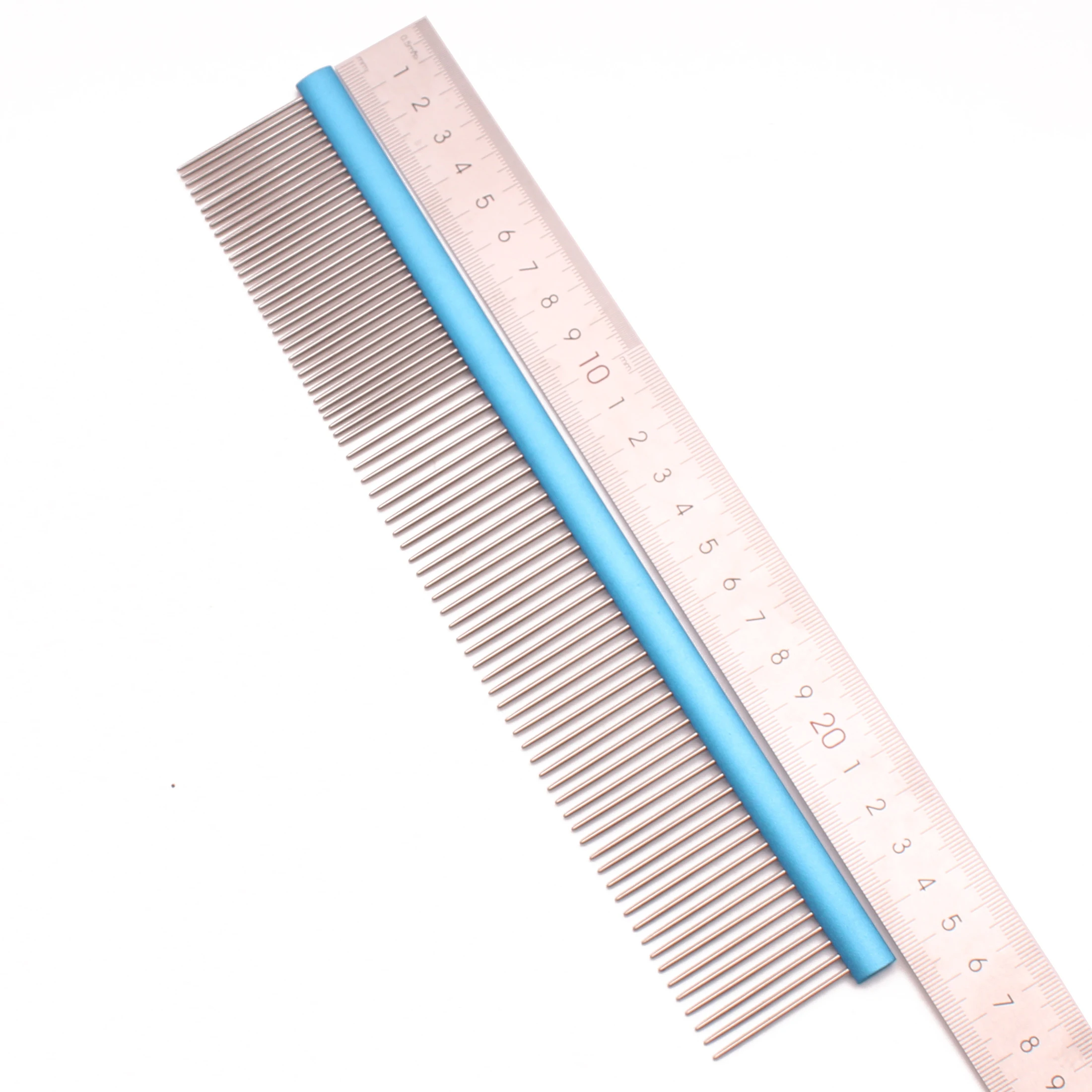 Tierkamm mit Aluminiumgriff, Hundepflegekamm, Bunter Katzenfellkamm, Leichte Bunte Bürste für Tiersalons, Dropshipping – Detail 7