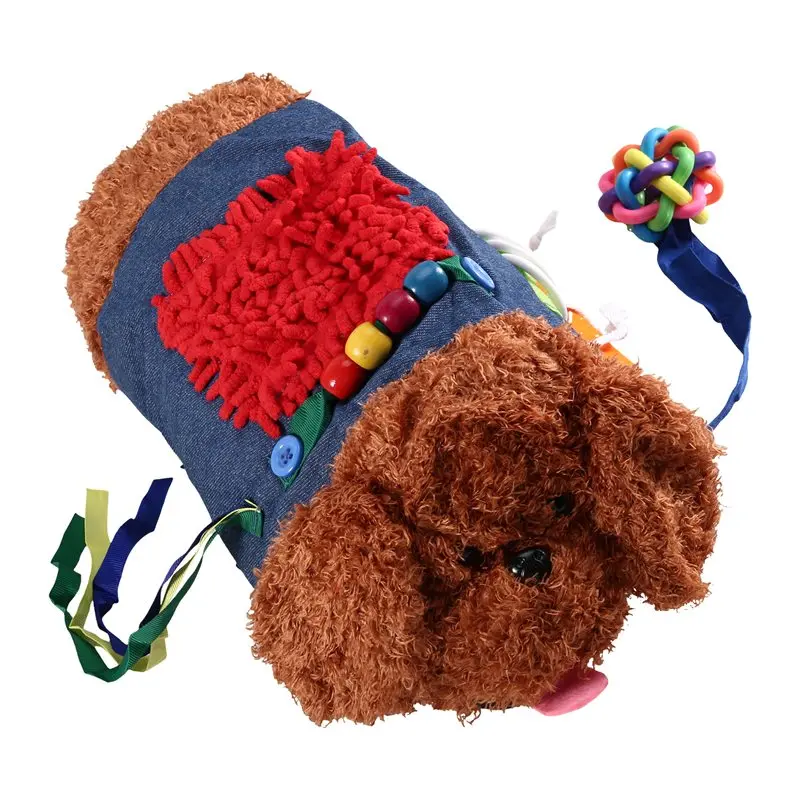 WCS-For Seniors Fidget Sensory Dog Blanket For Elderly Premium Dementia Activities Engaging Sensory Items(Pup)