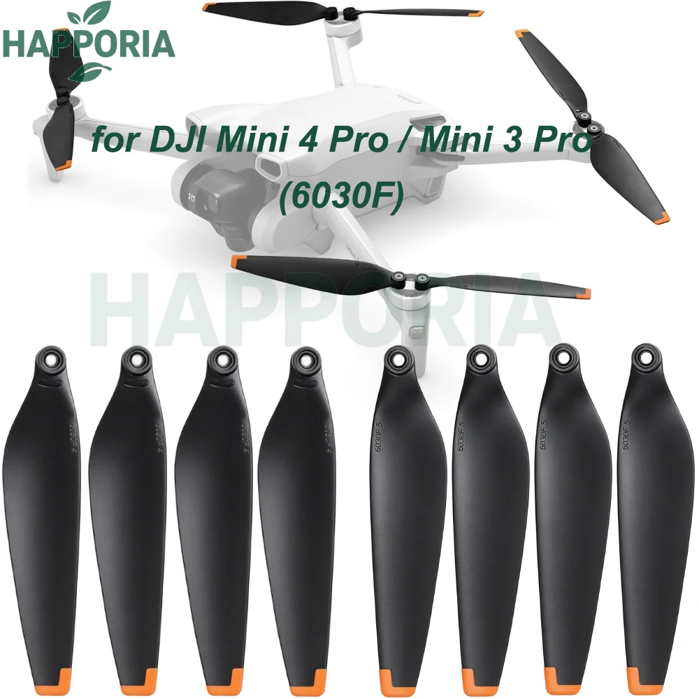 

HAPPORIA 8PCS 6030F Low Noise Propellers with Propeller Holder Strap for DJI Mini 3 Pro Mini 4 Pro Replacement Blades Parts