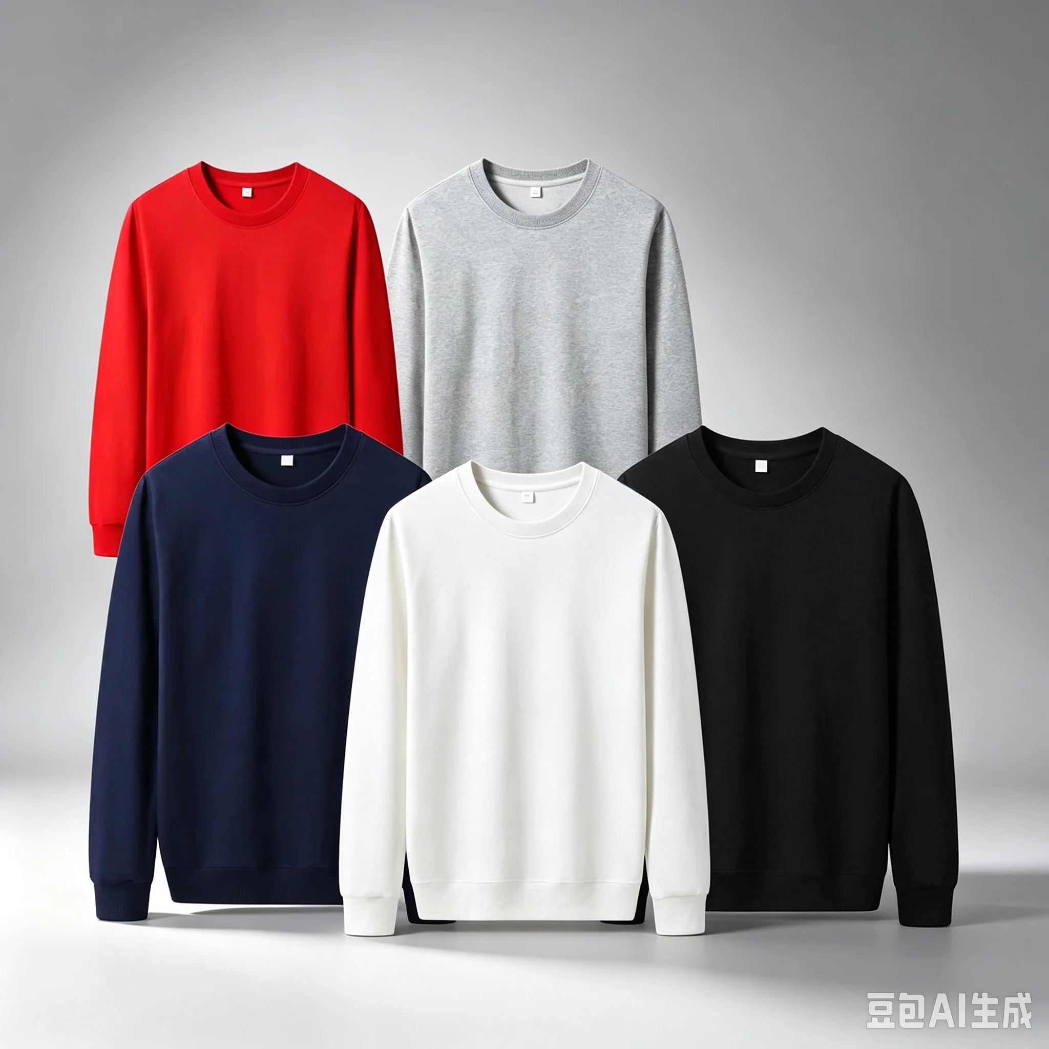 Herren Einfarbiges Rundhals-Sweatshirt Lässiger Langarm-Pullover Locker Sitzende Basic-Sweatshirts Männliche Alltagskleidung Streetwear-Oberteile – Detail 2
