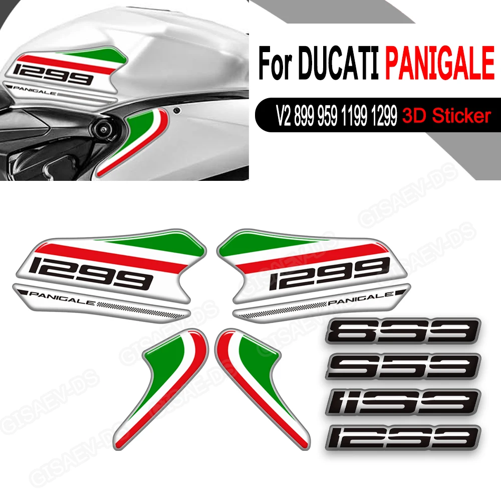 

Для DUCATI PANIGALE V2 899 959 1199 129 мотоциклетные наклейки на топливный бак, наклейки, аксессуары для защиты от газа и масла, водонепроницаемые