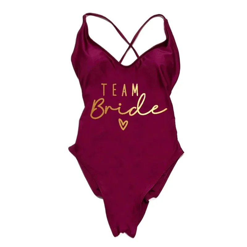 Sexy einteiliger Badeanzug für Damen, Übergröße, Bikini, Sommer-Badeanzug, perfekt für Team Bride Bachelorette Party Lady