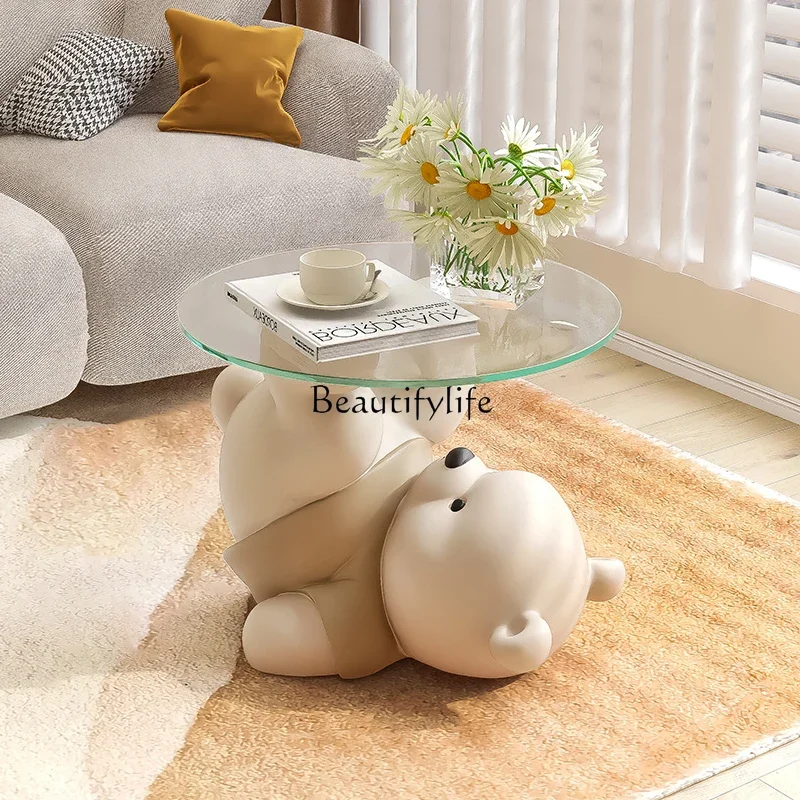 유리 커피 테이블 이미지