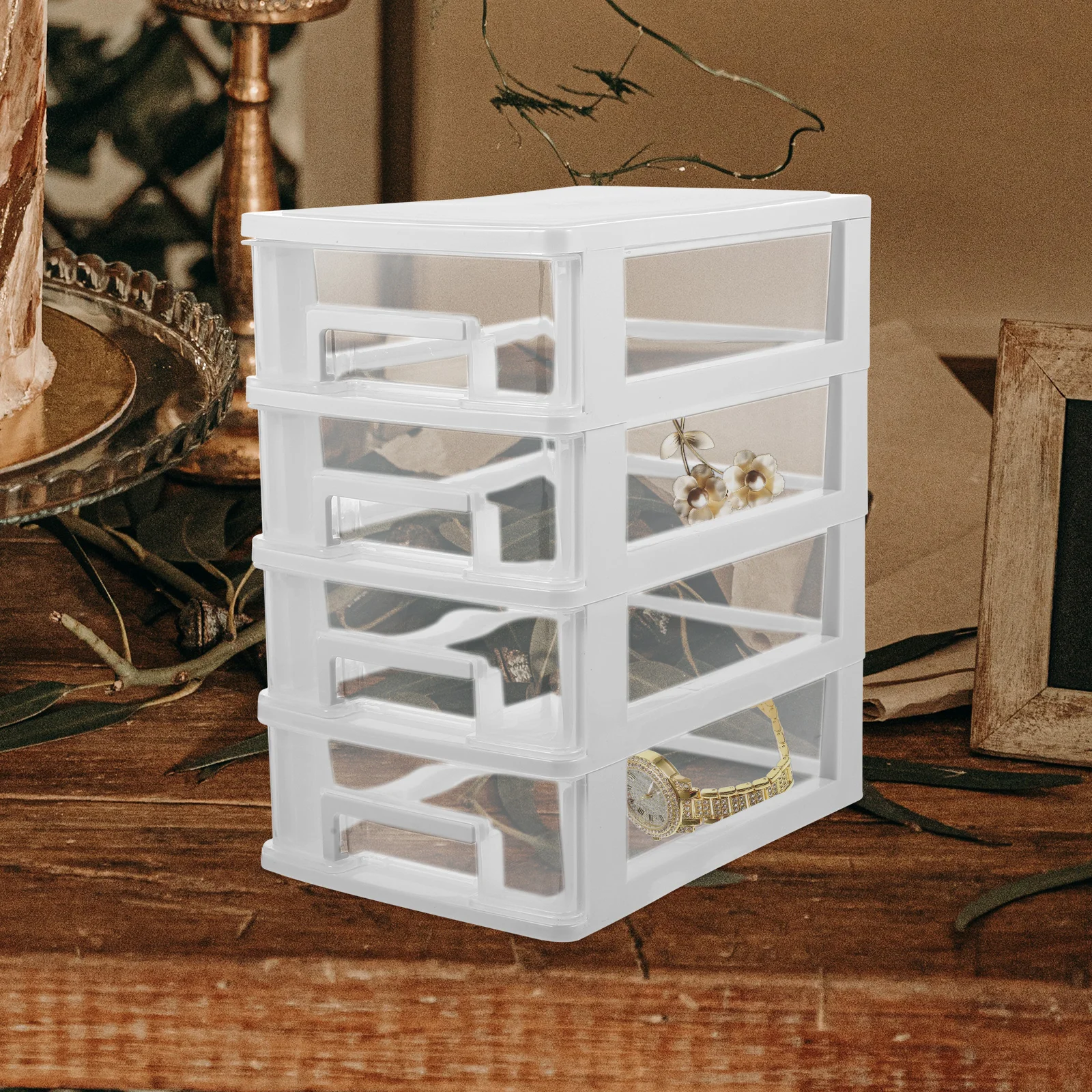

Drawer Cabinet Boxes Desk ganizer White Desktop Sundries Office Case Multi function Tape Pen Holder Bedroom Cosmetics Storage
