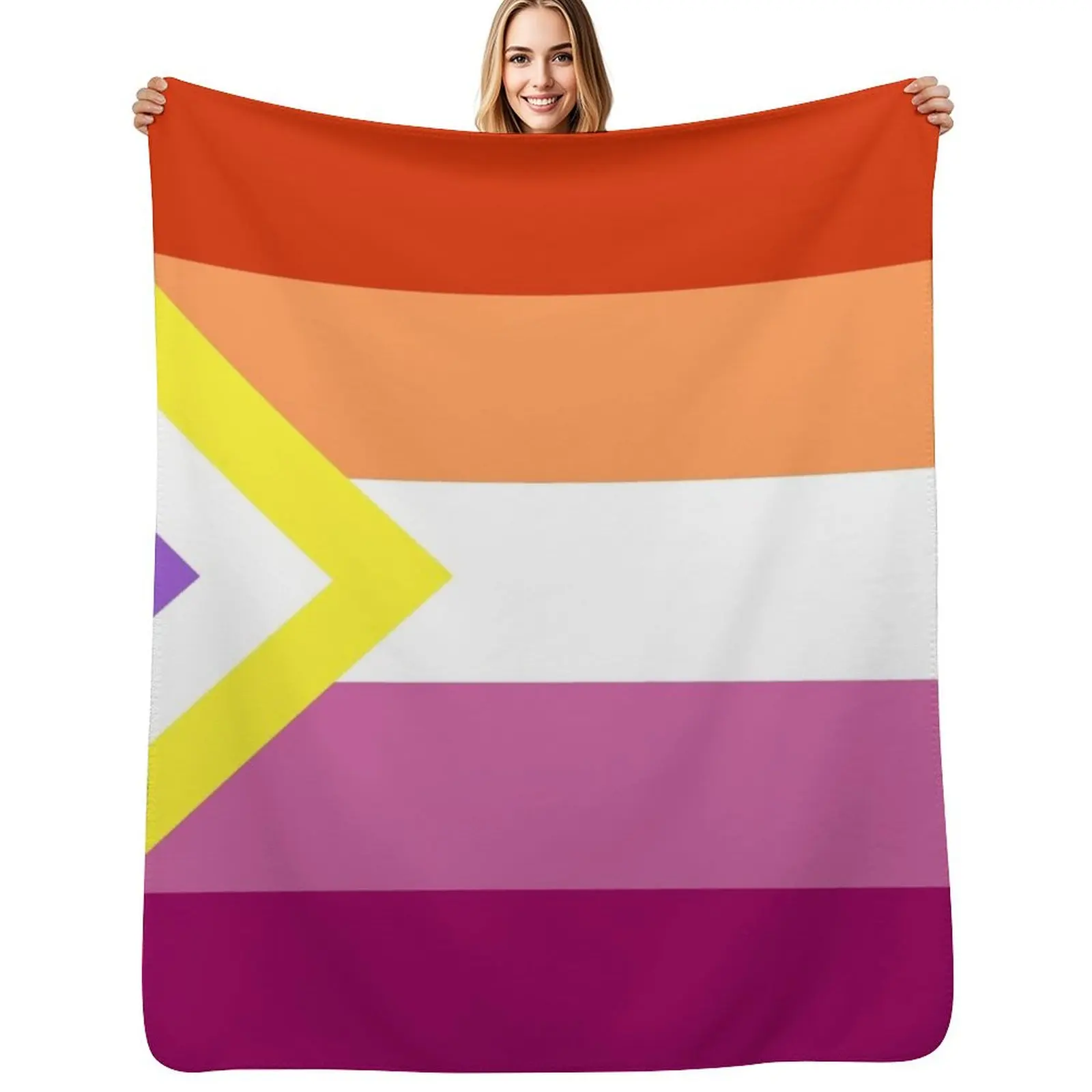 

nonbinary lesbian flag Throw Blanket sofa bed cosplay anime manga Comforter Blankets