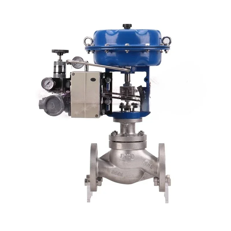 Pneumatic Control Valve Proportional Water Pressure Temperature Film Single Seat Steam Stainless Steel Flow Electric Control