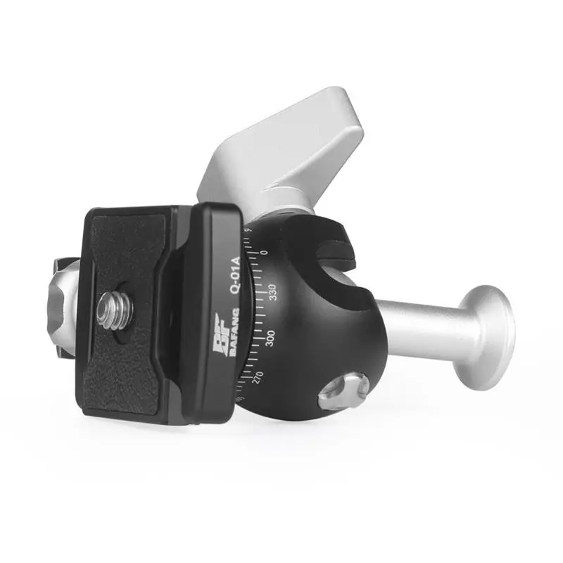 Lightweight Ball Head Low Profile Tripod Head CNC Aluminum Alloy 360° Panoramic Mini Ball Head for Camera Cage DSLR Mirrorless
