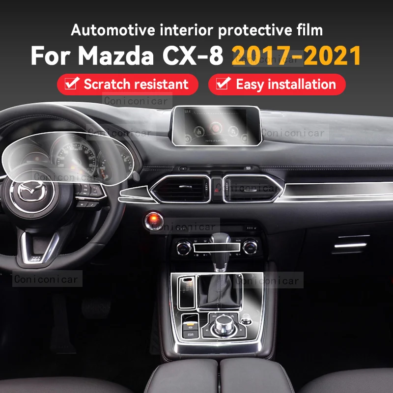 

For Mazda CX 8 CX8 2017-2021 Car Interior Center console Transparent TPU Protective film Anti-scratch Repair film 2015 2016 2019