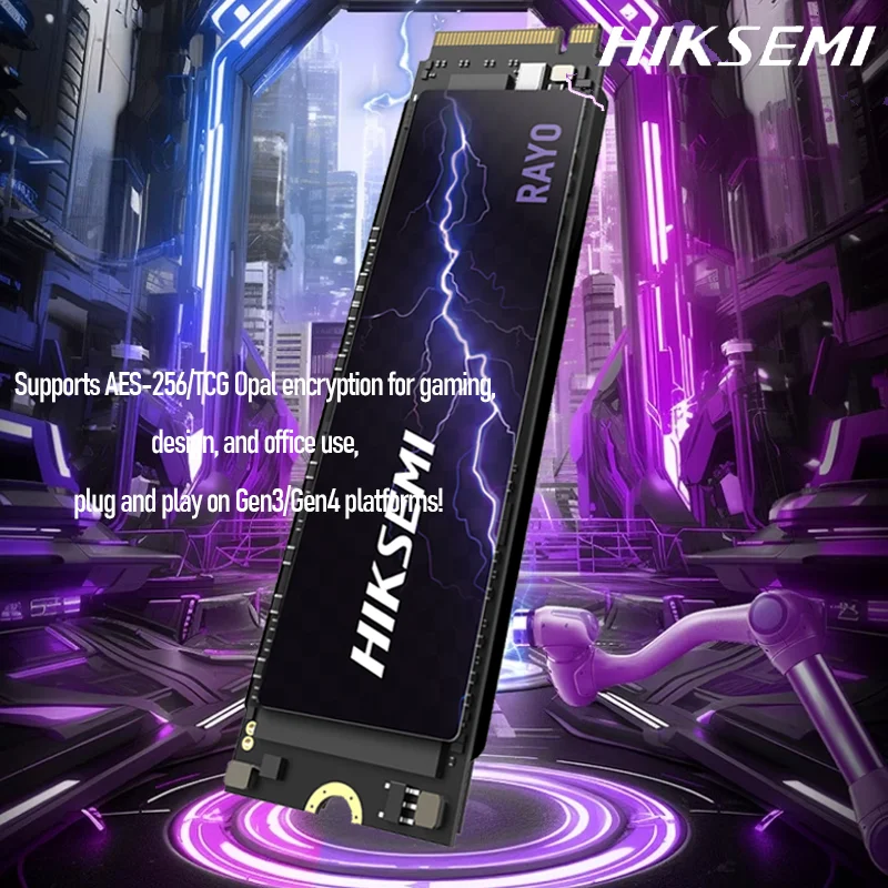 HIKSEMI RAYO série 1 to SSD NVMe M.2 2280 PCIe Gen4x4 7450 mo/s lecture 6750 mo/s écriture 3D TLC SSD interne pour PC portable PS5