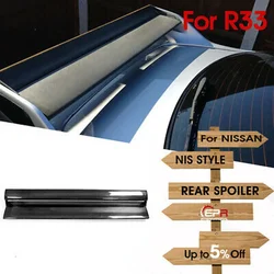 Carbon Fiber Black Glossy Finished For Nissan R33 Skyline GTR Nis Style Twin Wing Spoiler Blade accessories Exterior Body kit