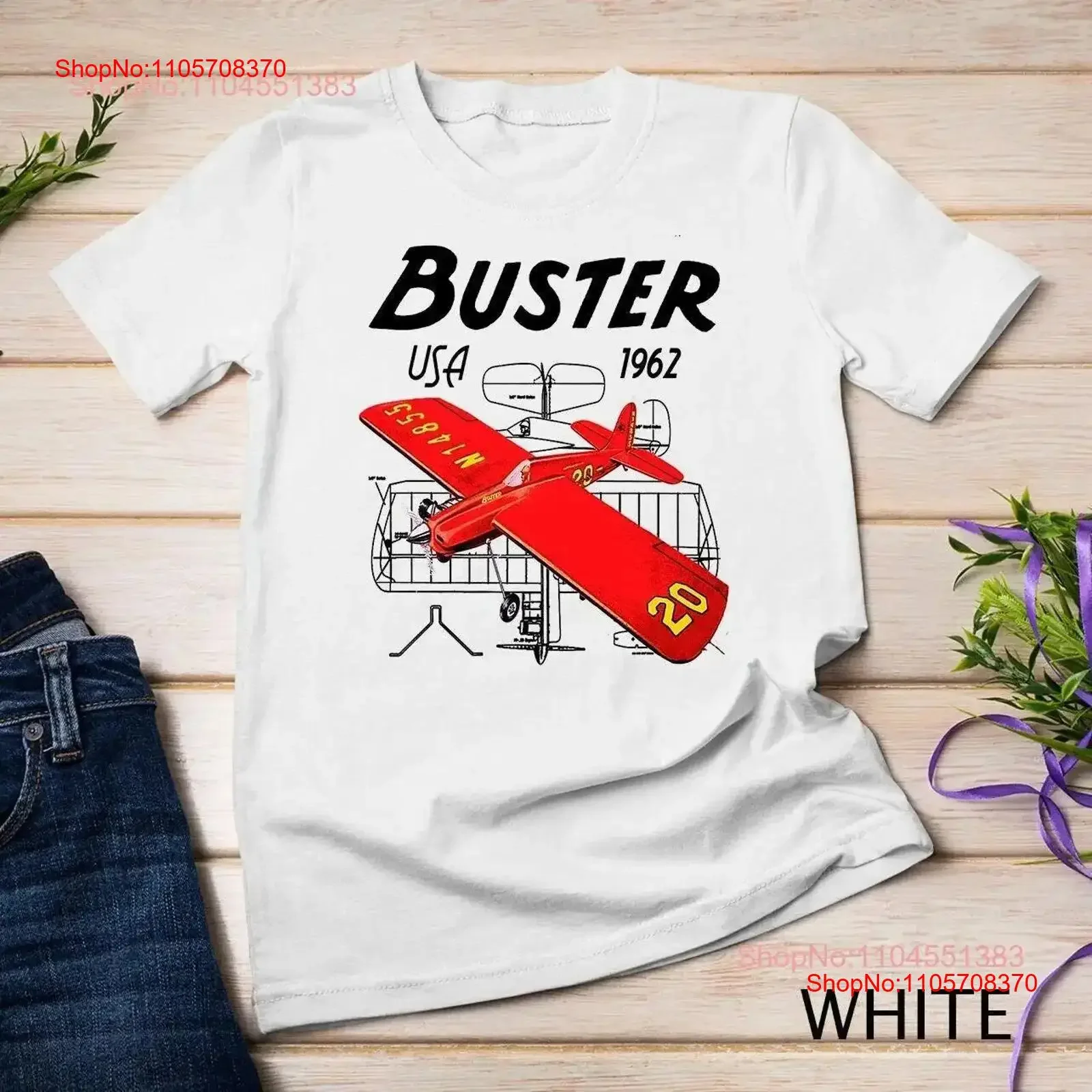 Buster Control Line RC Model Airplane Flyer T Shirt SweaT vintage Washed Unisex Top For Everyday Wear streetwear homme fashion