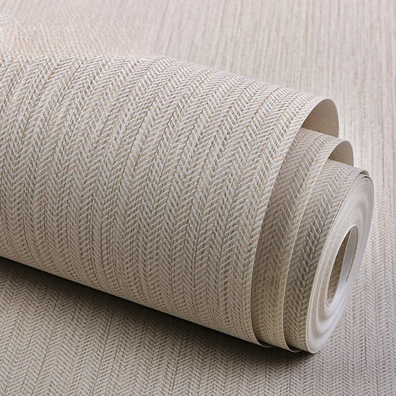 Straw Wall Paper Pure Color Linen Texture Wallpaper Modern Style Living Room Bedroom Project Vinilo Decor Pared