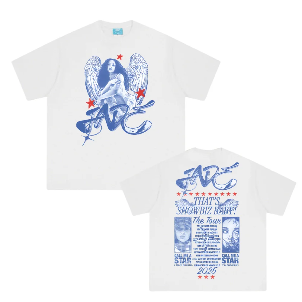 

Jade Thirlwall T-Shirt THAT'S SHOWBIZ BABY! THE TOUR DATEBACK TEE Summer High Quality Graphic Tshirt Unisex 100%CottonTops