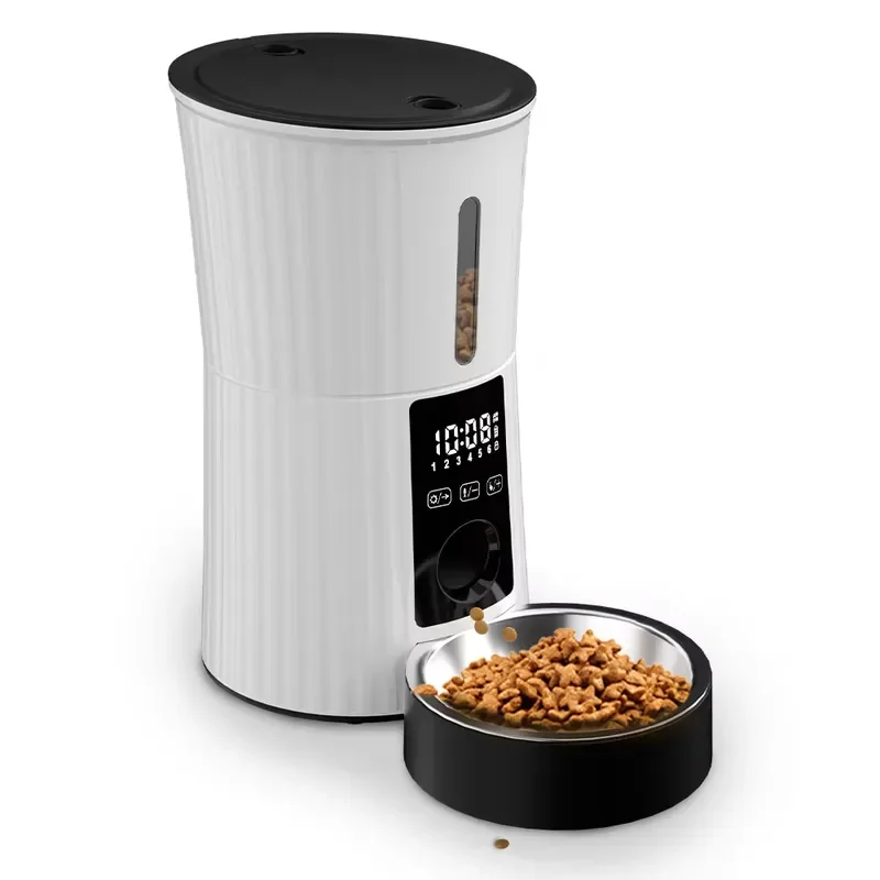 

4L Automatic Pet Feeder for Cats and Dogs Manual and Timed Food Dispenser with Stainless Steel Bowl