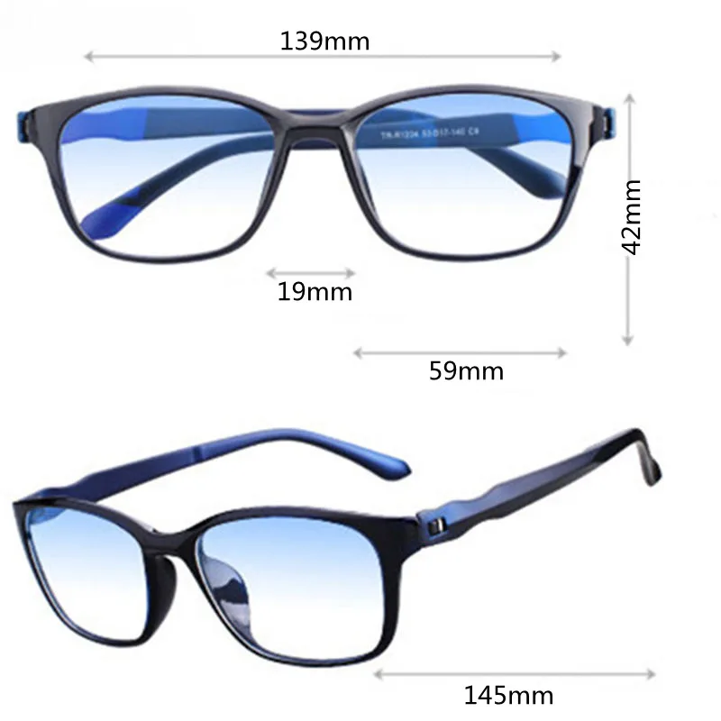 Reading Glasses for Men Anti Blue Light Hyperopia Eyeglasses Business Ultralight Farsighted Eyewear +1.0 +1.5 +2.0 +2.5 To +4.0